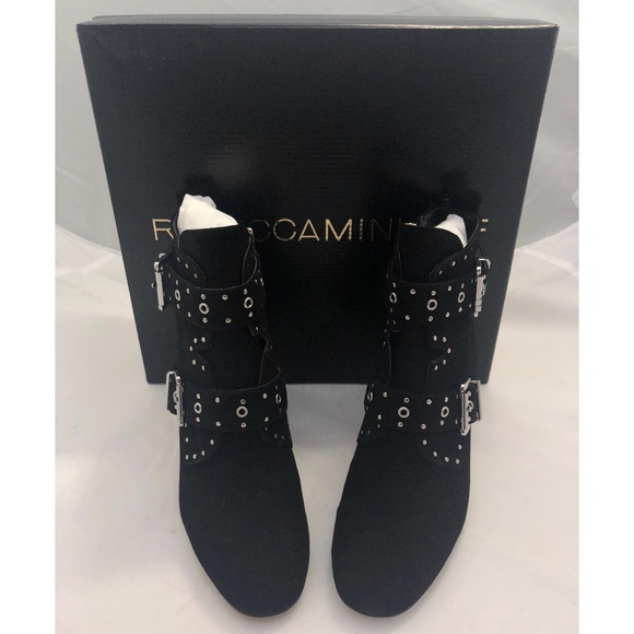 New Rebecca Minkoff Logan Booties Black Suede - Picture 4 of 8